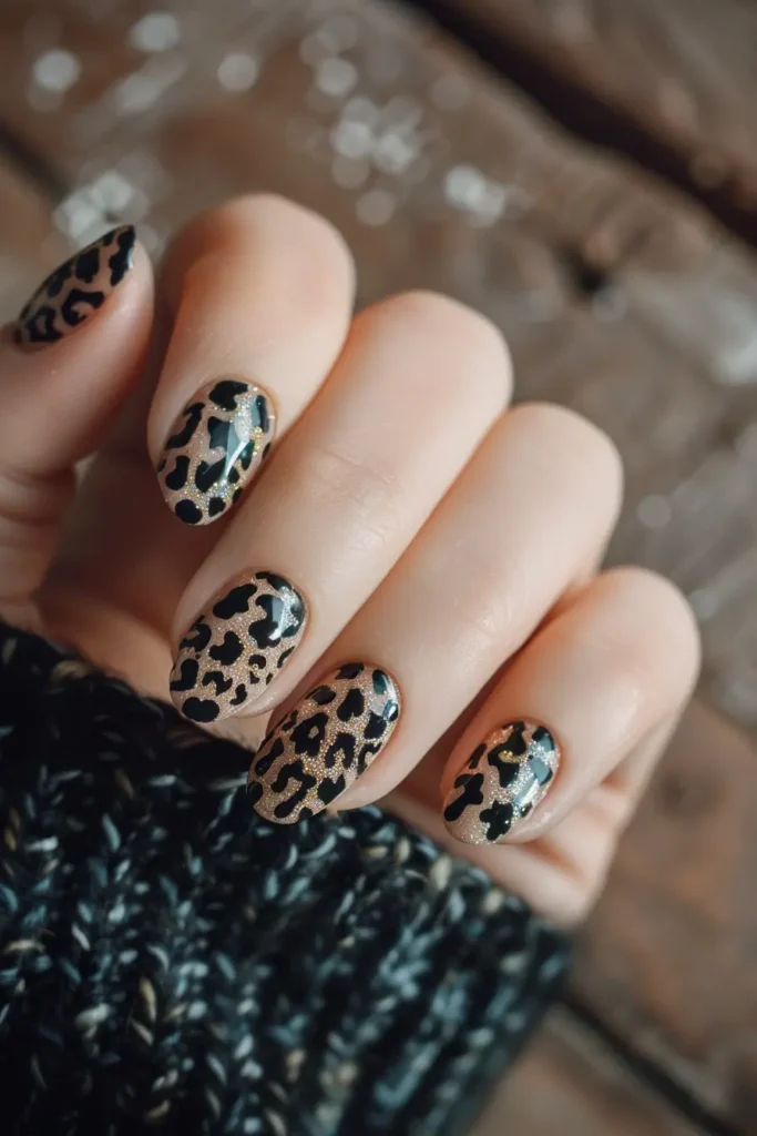 Dip Powder Animal Print Nails Dip Nail Inspo Idea