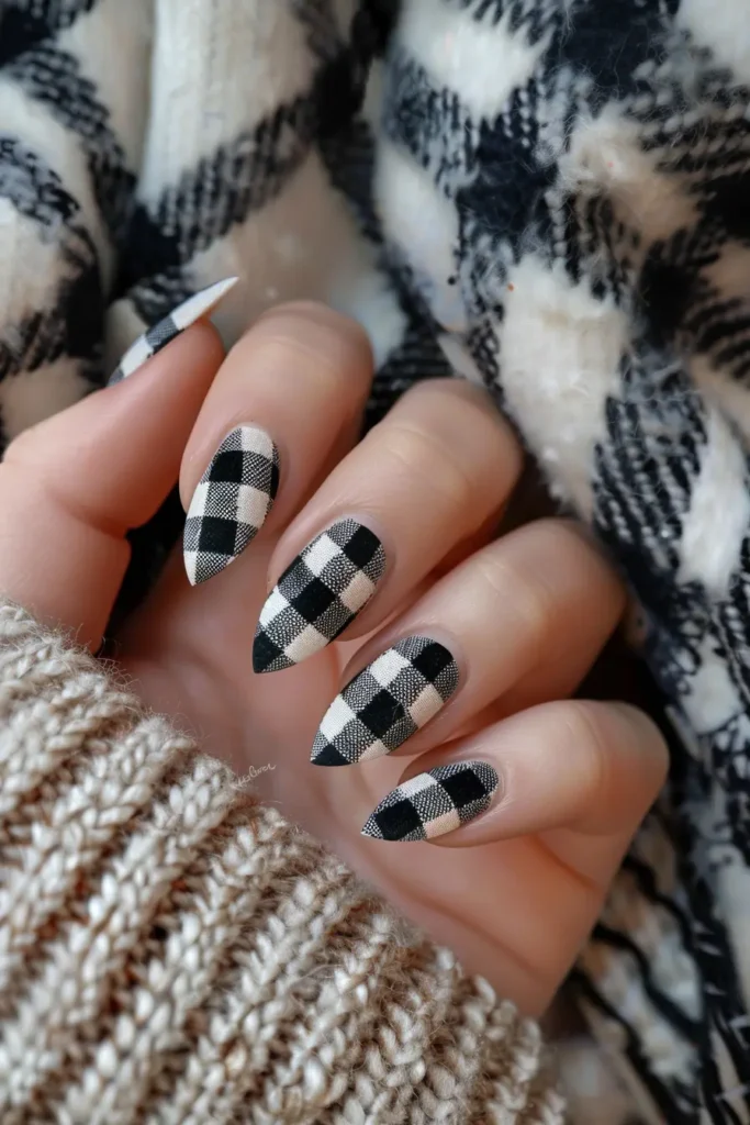 Preppy Argyle Hoco Nails Hoco Nail Inspo Idea