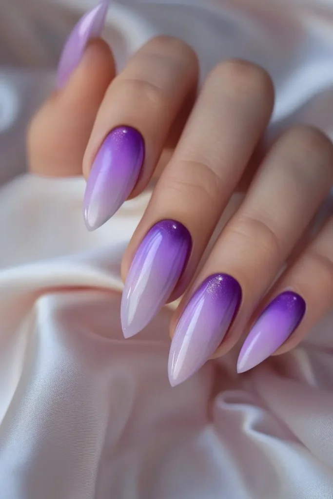 Soft Lilac Ombre Hoco Nails Hoco Nail Inspo Idea