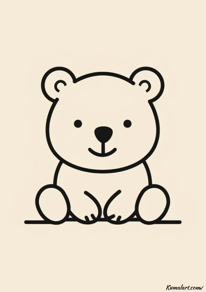 easy cute huggable bear drawing ideas