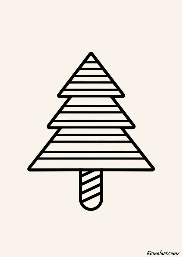 easy cute popsicle stick tree drawing ideas