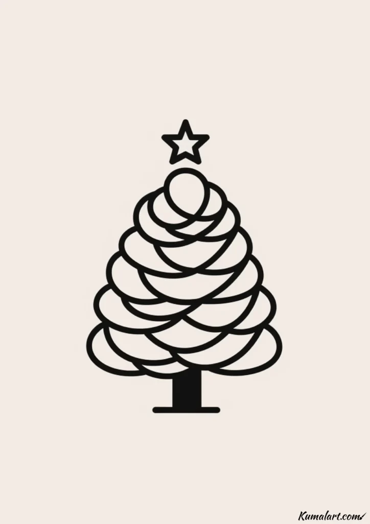 easy cute pinecone tree drawing ideas
