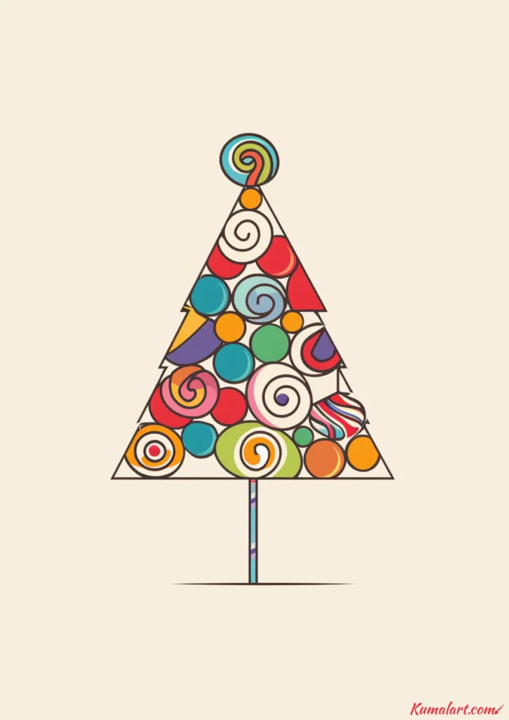 easy cute lollipop tree drawing ideas