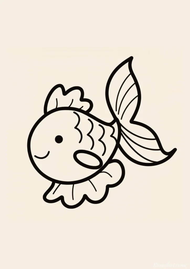 easy cute tutu fish drawing ideas