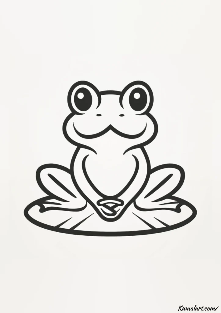 easy cute friendly frog drawing ideas