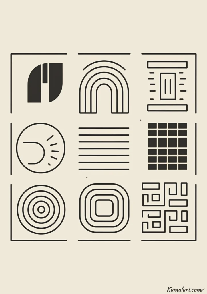 easy cute geometric pattern drawing ideas