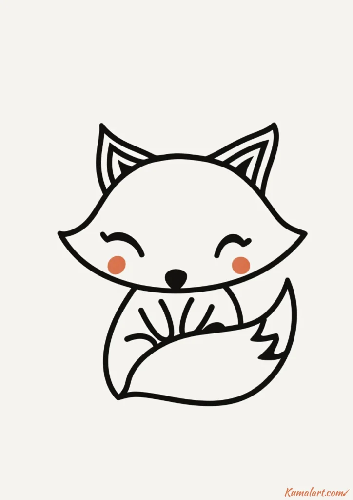 easy cute sly fox drawing ideas