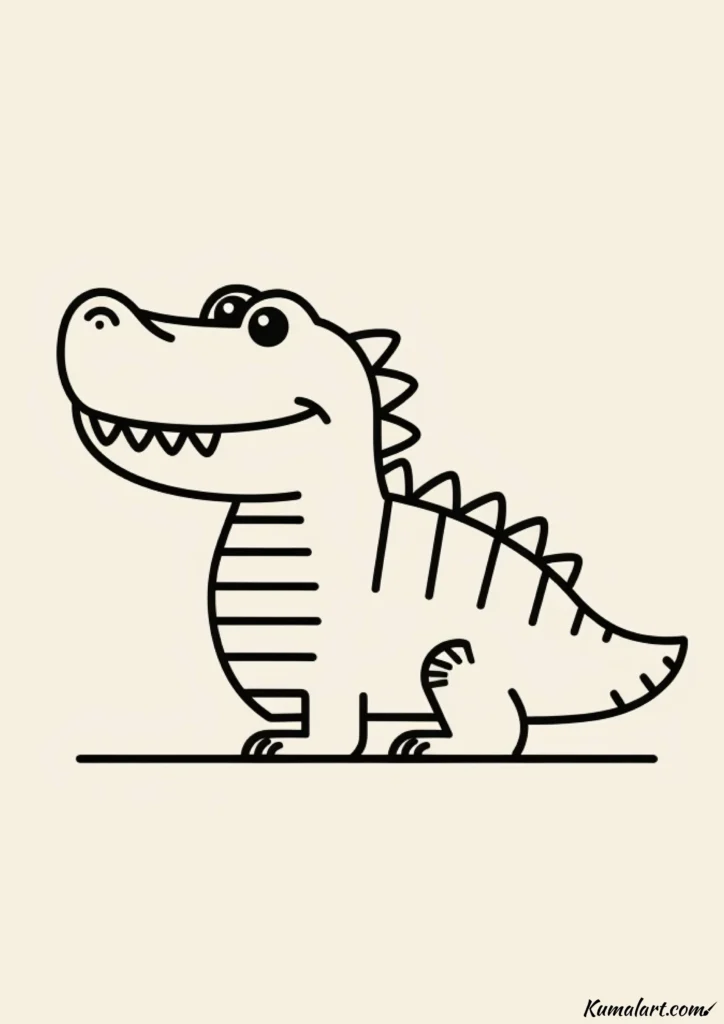 easy cute snappy croc drawing ideas