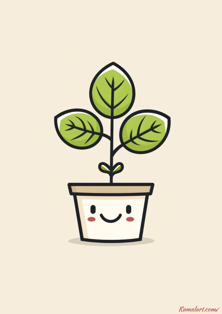 easy cute basil herb buddy drawing ideas